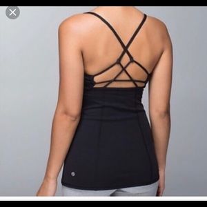 Black Lululemon energy tank top.